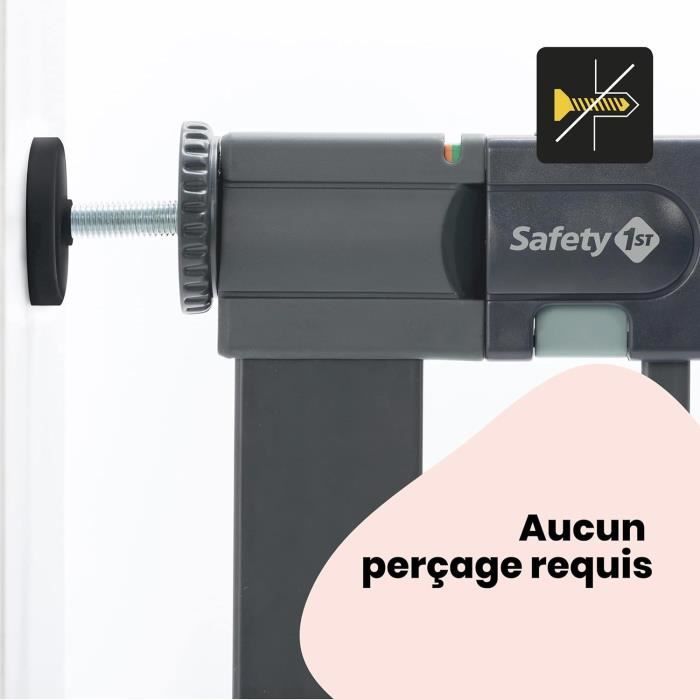 SAFETY 1st Easy Close Metal Child Safety Gate - Adjustable 73-80 cm - Anthracite