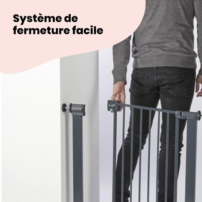 SAFETY 1st Easy Close Metal Child Safety Gate - Adjustable 73-80 cm - Anthracite