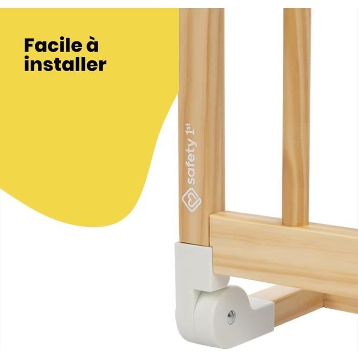 SAFETY 1ST Wooden Bed Rail - 110 cm, Adjustable, Easy to Fold, Self-Locking, Suitable for 18 Months-5 Years