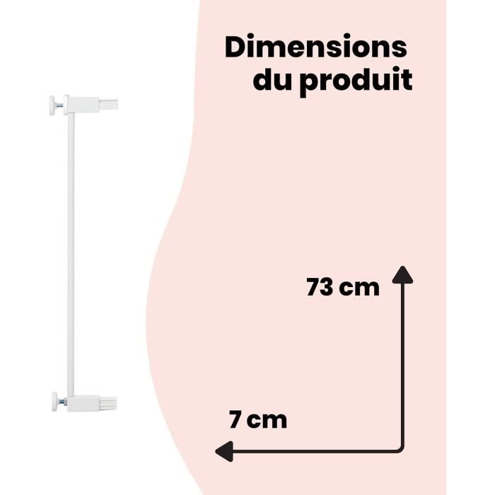 Safety 1st Safety Gate Extension 7 cm - White Metal
