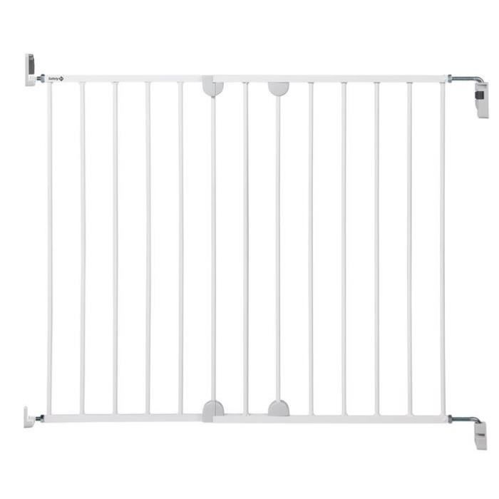 SAFETY 1ST Wall-Fix Safety Barrier - 62 to 102 cm - One-Hand Opening - White Metal