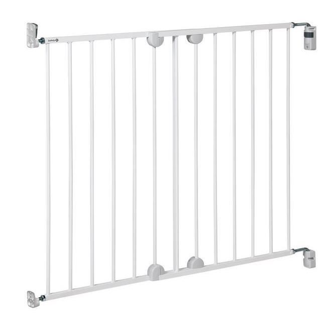 SAFETY 1ST Wall-Fix Safety Barrier - 62 to 102 cm - One-Hand Opening - White Metal