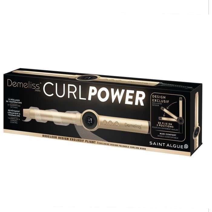 SAINT ALGUE Demeliss CURL POWER Curling Iron with 10 Temperature Settings and 25 mm Barrel 25-mm-Stab
