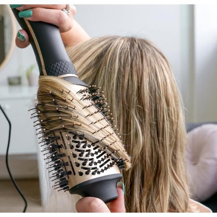 Brosse soufflante - SAINT ALGUE - Demeliss VOLUME & STYLE 2 en 1 - Seche & Coiffe Tous Types de Cheveux - Lissage & Brushing