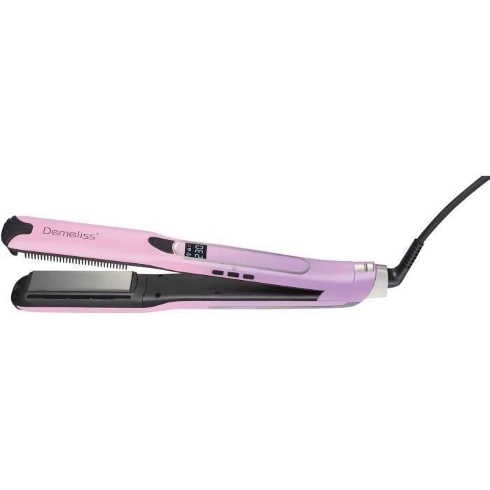 SAINT ALGUE Steam Hair Straightener - Demeliss TITANIUM V2.0 - Pink/Purple - High Performance