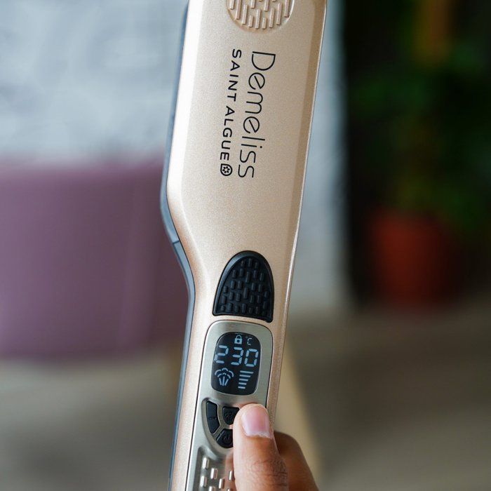 Steam Hair Straightener - SAINT ALGUE Demeliss TITANIUM SMOOTH RITUAL Set
