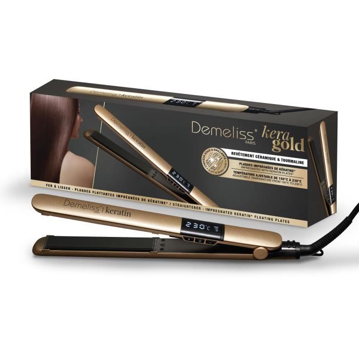 SAINT ALGUE Hair Straightener - Demeliss Kera-GOLD 2 in 1 - 150 to 230°C