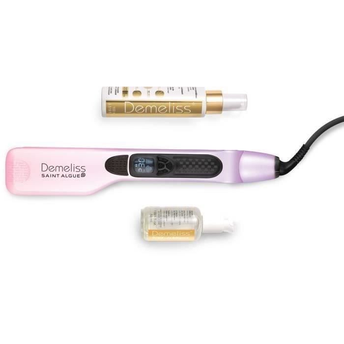 Lisseur Vapeur - SAINT ALGUE - Coffret Premium Demeliss TITANIUM DREAMS - Coloris Exclusif + Soins Avant & Apres Lissage