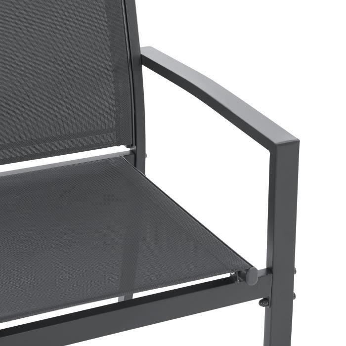 CEBU Garden Furniture Set - Steel Frame - 4 People - Grey