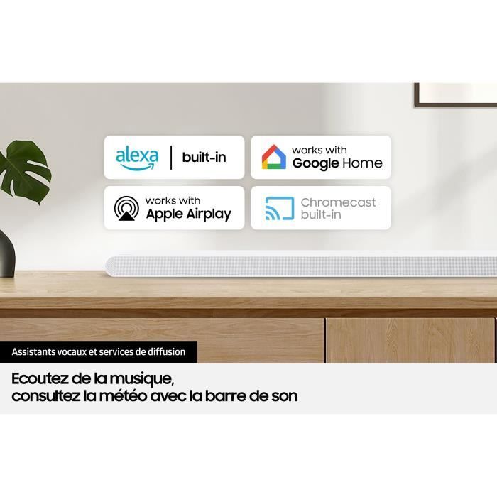 SAMSUNG Soundbar - HW-S811D/XE - 3.1.2ch - Wireless Atmos - Ultra-thin - Wi-Fi - Bluetooth - Voice Control - Q-Symphony 3.0