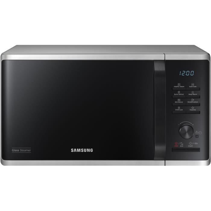SAMSUNG Solo Microwave MS23K3555ES - 23 L - Stainless Steel - Electronic Control + Knob
