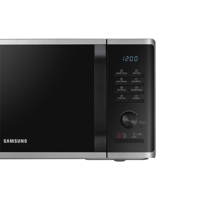 SAMSUNG Solo Microwave MS23K3555ES - 23 L - Stainless Steel - Electronic Control + Knob