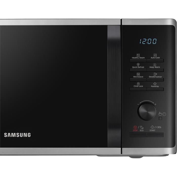 SAMSUNG Solo Microwave MS23K3555ES - 23 L - Stainless Steel - Electronic Control + Knob