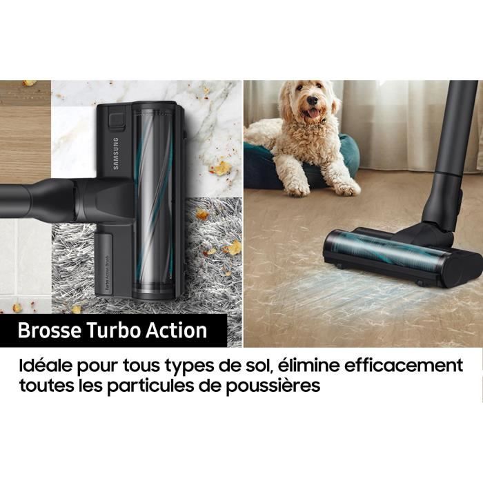 SAMSUNG Jet 75E Turbo Cordless Stick Vacuum Cleaner - 200 AW Power - Turbo Action Brush