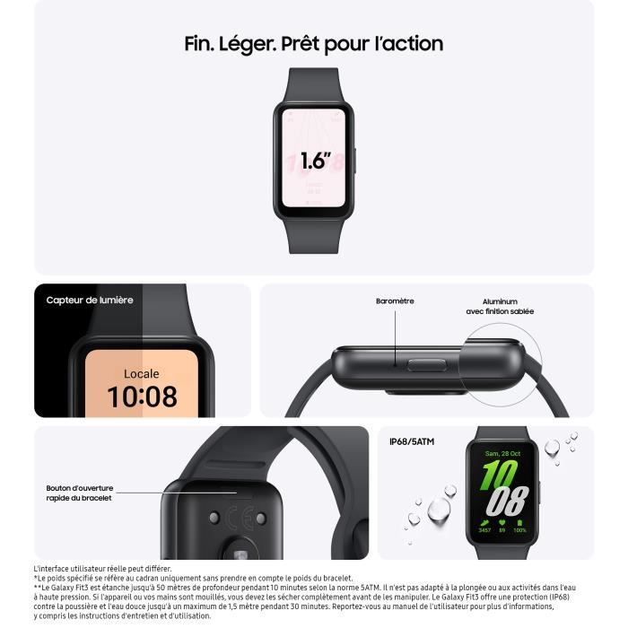 SAMSUNG Galaxy Fit 3 Connected Bracelet - Gray