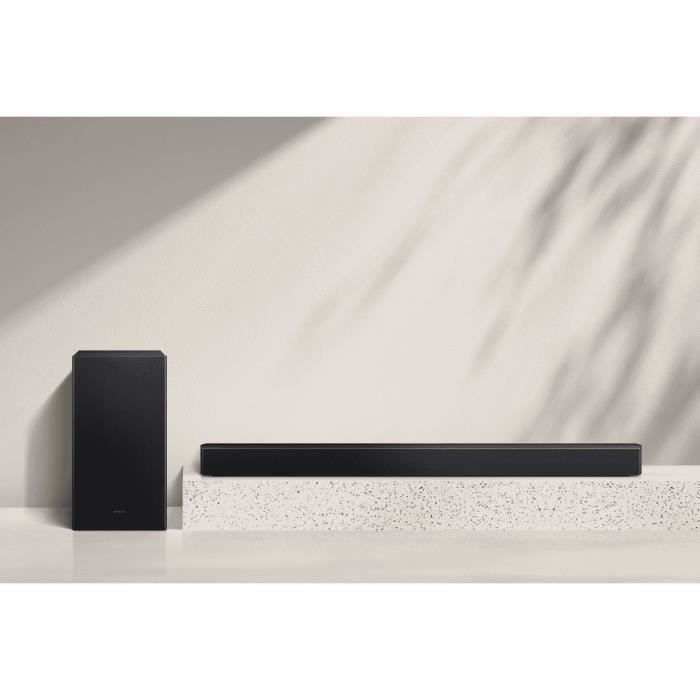 SAMSUNG Soundbar - HW-B460F - 2.1ch - 300W - 6.5" Wireless Subwoofer - Adaptive Sound Lite