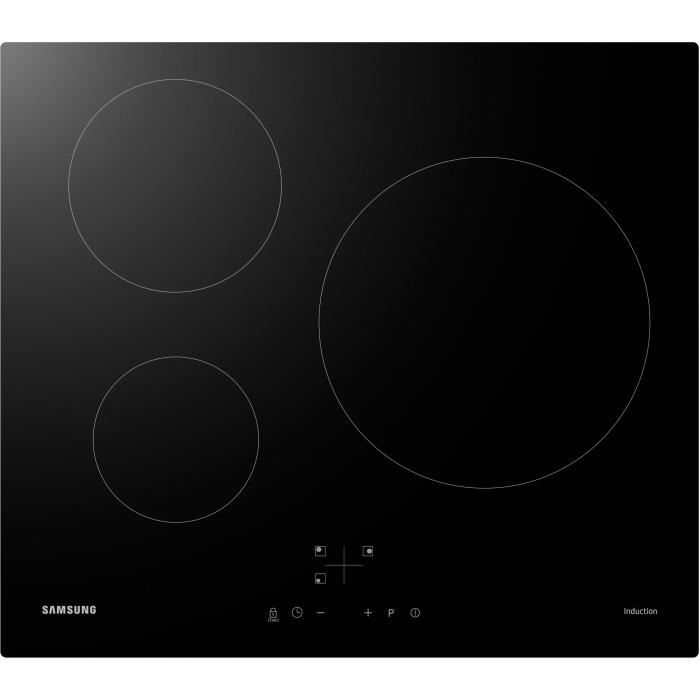 SAMSUNG Induction Hob - 3 Zones - 59 x 57 cm - 7200 W - NZ63M3NM1BB/UR - Black W59 D57