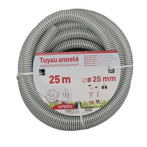 SPIDO Reinforced PVC Hose - Flexible Spiral Hose - 25 m - Ø 25 mm