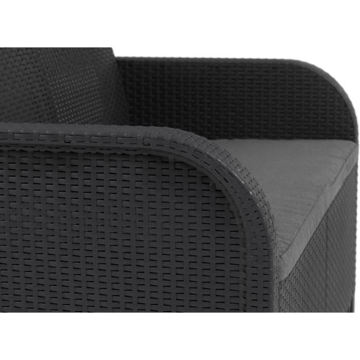 Allibert by KETER Sanremo Garden Sofa - Graphite Gray