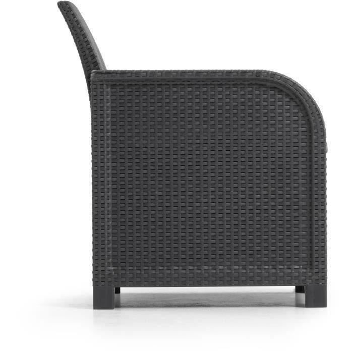 Allibert by KETER Garden Armchair with Cushion SanRemo Graphite Grey