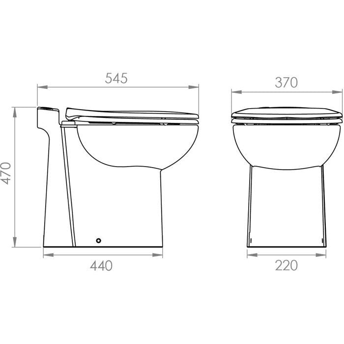 Turboflush Macerating Toilet - Install Anywhere - No Separate Waste Pipe Needed