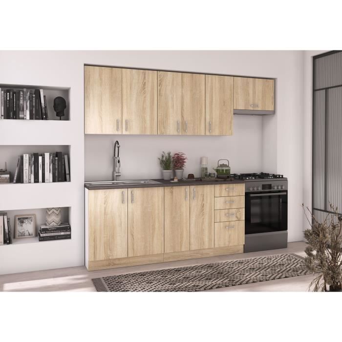 SARA High Cabinet - 1 Door - Sonoma Oak Decor - L40xD31xH71.5 cm