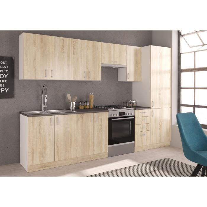 SARA corner tall unit - Sonoma oak decor - L59xD59xH71.5 cm - Made in Poland