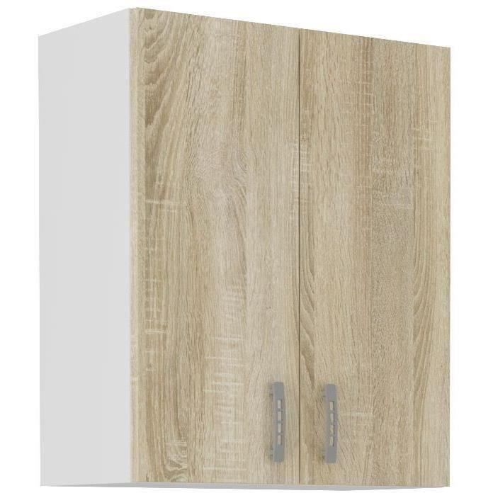 SARA High Cabinet - 2 Doors - Sonoma Oak Decor - L60xD31xH71.5 cm