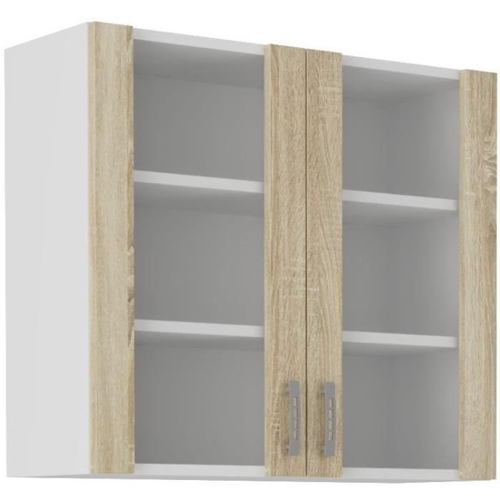 SARA High Cabinet - 2 Doors - Sonoma Oak Decor - L80xD31xH71.5 cm