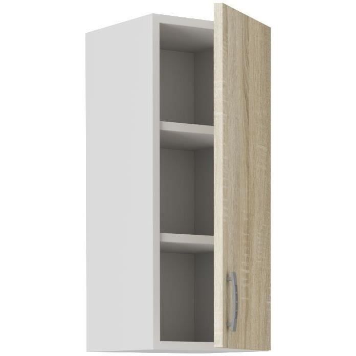 SARA Tall Cabinet - 1 Door - Sonoma Oak Finish - W30 x D31 x H71.5 cm