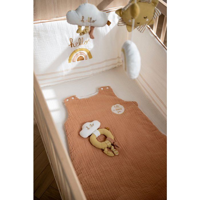 SAUTHON Warm Sleeping Bag, SUNLIGHT, 6-24 Months, 100% Cotton, Terra Cotta