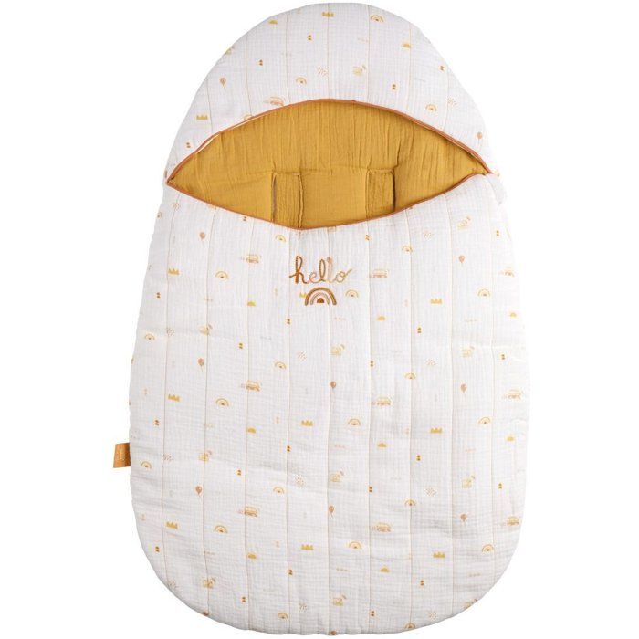 SAUTHON Baby Nest - SUNLIGHT - 0-4 Months - Cotton Muslin - Printed Pattern