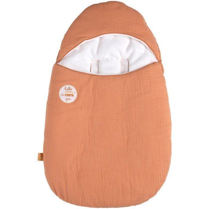 SAUTHON Winter Baby Nest - SUNLIGHT - 0-4 Months - Cotton Muslin - Terra Cotta