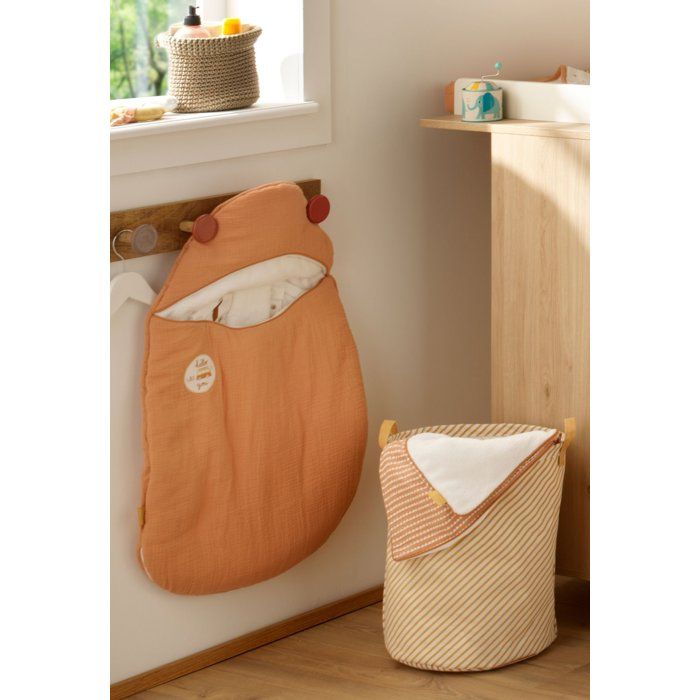 SAUTHON Winter Baby Nest - SUNLIGHT - 0-4 Months - Cotton Muslin - Terra Cotta