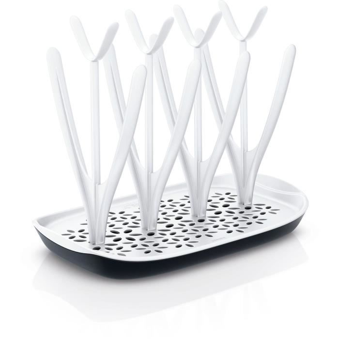 PHILIPS AVENT Bottle and Teat Drying Rack - Removable Drip Tray - White/Grey