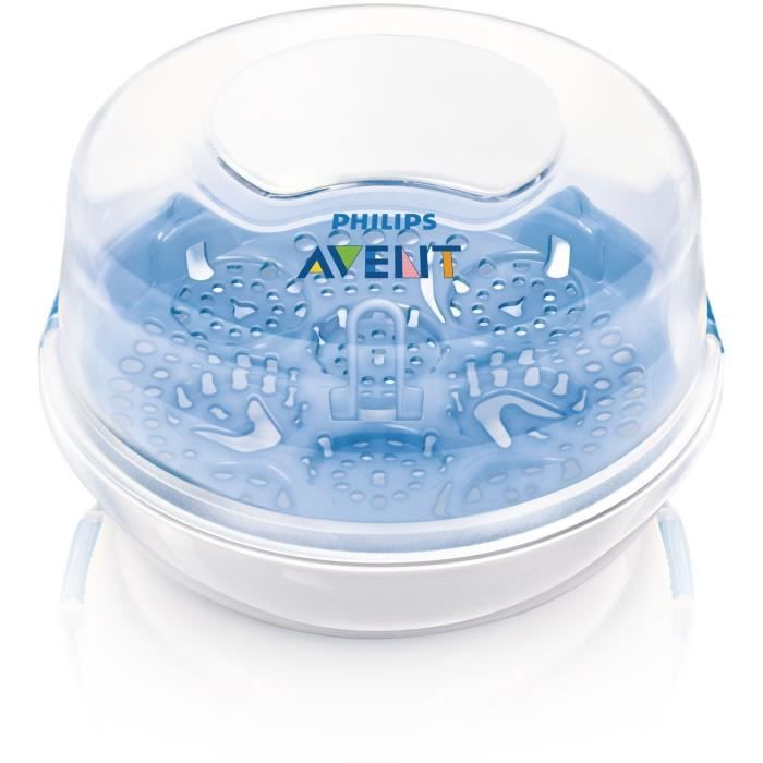 Microwave Sterilizer - PHILIPS AVENT - Rapid Steam - Blue/White - Sterilizes in 2 min