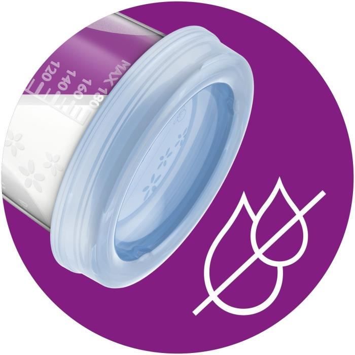 Storage Containers - PHILIPS AVENT - Breast Milk - 10 Containers 180 ml + 2 Adapters