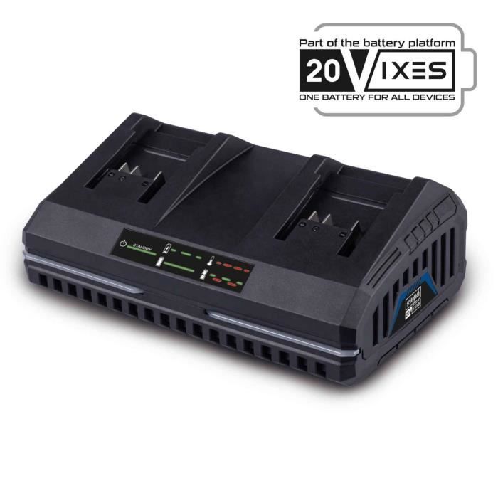 Double Charger - SCHEPPACH - 4.5 A - SDBC4.5A - Charges Two 20V IXES Batteries