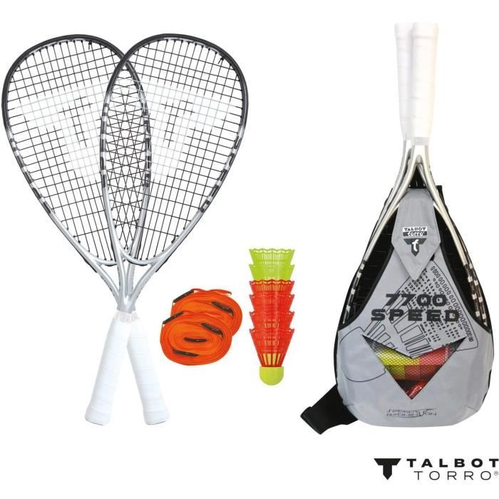 SCHILDKRÖT Speed Badminton Set - SPEED 7700 LED - 2 Rackets - 5 Shuttlecocks