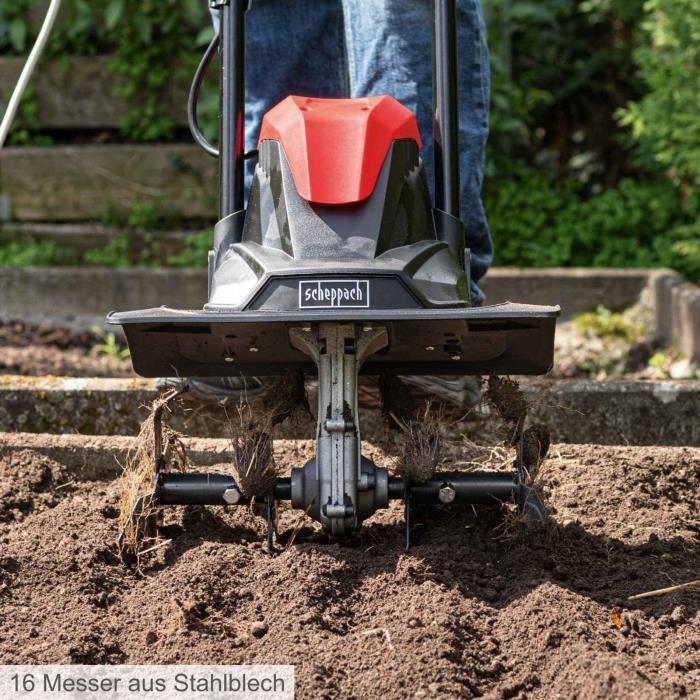 Scheppach MTE380 Electric Tiller 1050W 36 cm Width 20 cm Depth