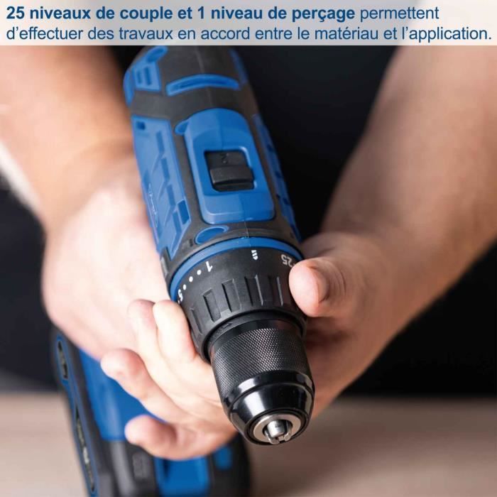SCHEPPACH C-DTB74/2-X Cordless Drill Driver Kit - 50Nm, 13 mm Chuck + 74 Accessories