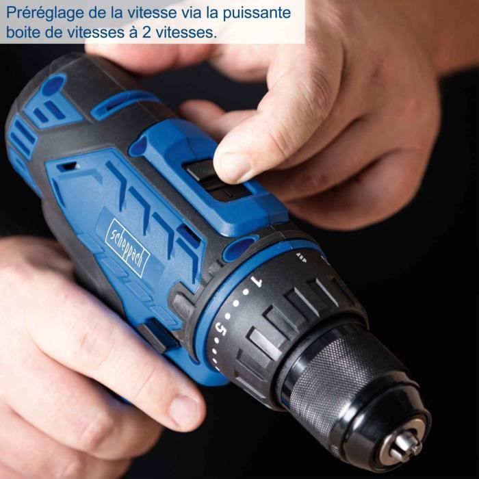 SCHEPPACH C-DTB74/2-X Cordless Drill Driver Kit - 50Nm, 13 mm Chuck + 74 Accessories
