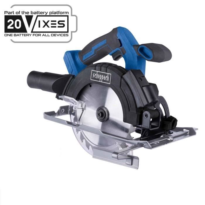 Circular saw - SCHEPPACH - 20V IXES - 165mm - max cut 53mm/90° - 4300rpm - without battery or charger - C-HCS165-X