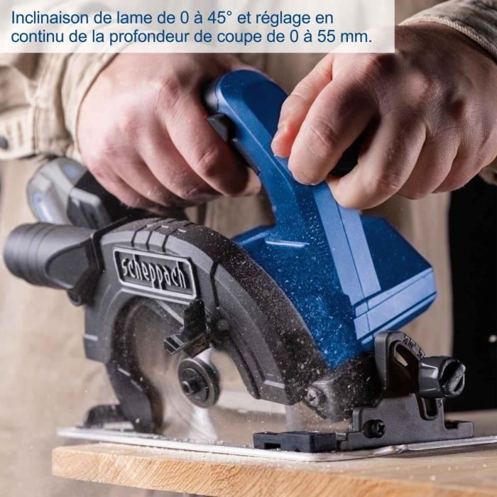 SCHEPPACH Circular Saw IXES 20V - Blade Diameter 165 mm - BC-CS165-X