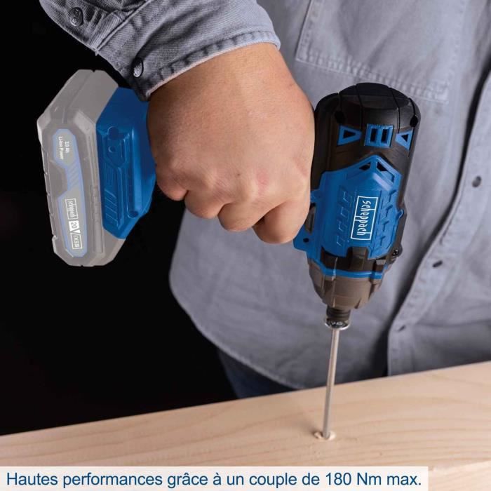 SCHEPPACH Cordless Impact Wrench 1/4 - 20V IXES - Torque 180 Nm - Without Battery or Charger - C-ID180-X