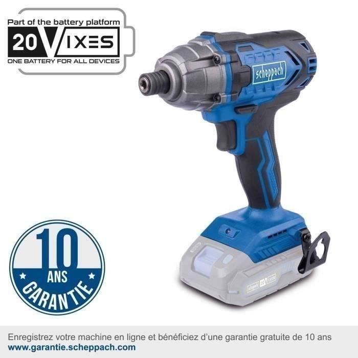 SCHEPPACH Cordless Impact Wrench 1/4 - 20V IXES - Torque 180 Nm - Without Battery or Charger - C-ID180-X