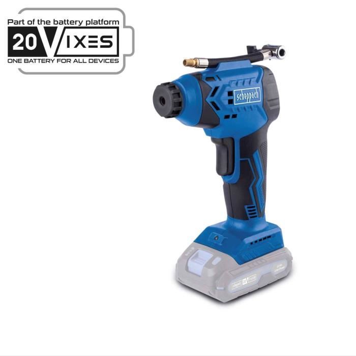 SCHEPPACH C-AC20-X Cordless Compressor - Max Pressure 7 Bar - 6 Accessories Included