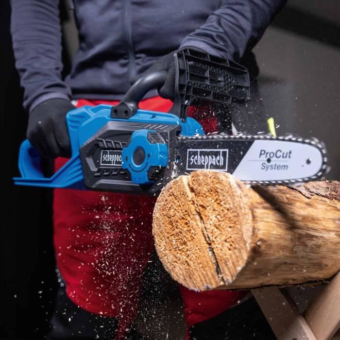 Scheppach C-CS254-X Cordless Chainsaw - 25.4 cm Cutting Length - 20V IXES 2Ah Battery + Charger