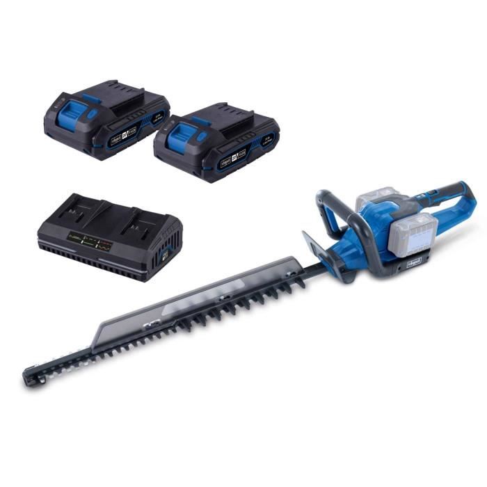 SCHEPPACH BC-HT720-X Cordless Hedge Trimmer Kit - 65 cm Cutting Length - 20V IXES + 2 x 4Ah Batteries + Dual Charger