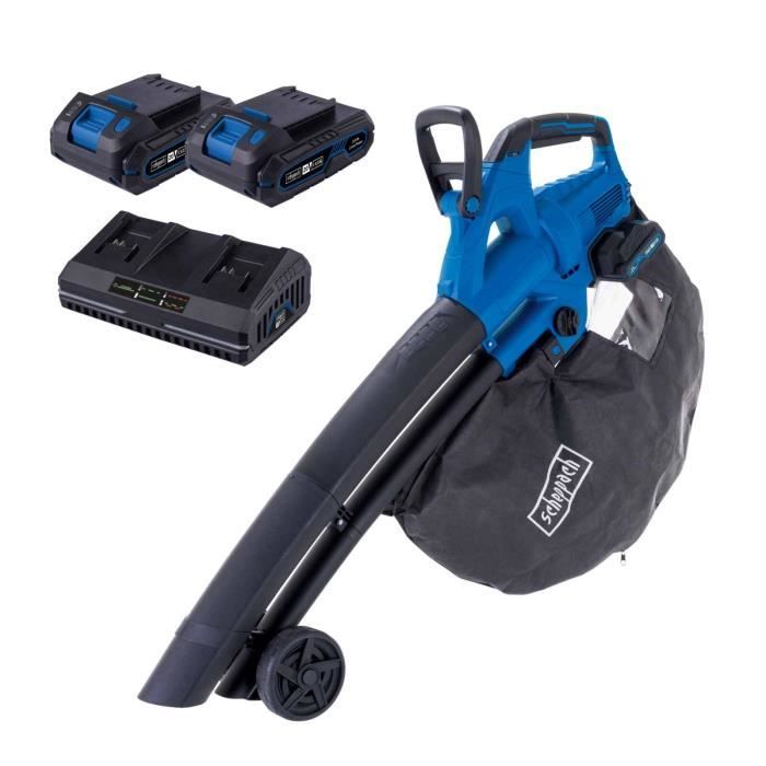 SCHEPPACH BC-BLV720-X Cordless Leaf Blower - 2 x 20V IXES Batteries + Charger S2.5